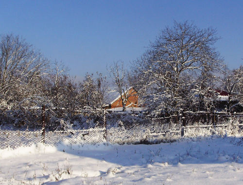 Морозы в Ингушетии. Селение Али-Юрт, Назрановский район, 4 февраля 2012 г. Фото Малики Бацаевой для "Кавказского узла"