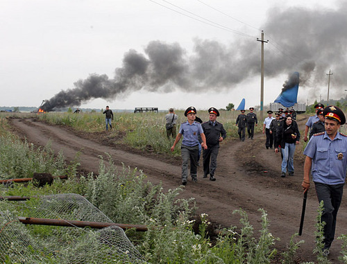 Беспорядки на Еланском месторождении в Воронежской области 22 июня 2013 г. Фото: © 2014 Save Khoper!, http://savekhoper.ru