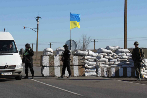 Блокпост на границе Украины с Россией. 2014 г. Фото из архива государственной пограничной службы Украины, dpsu.gov.ua/ru/about/photo_gallery/photo_gallery_214.htm