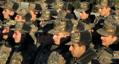 Военнослужащие в одной из воинских частей Нагорного Карабаха. Фото Алвард Григорян для "Кавказского узла"