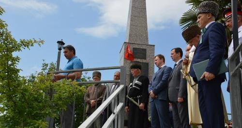 Траурный митинг в ауле Большой Кичмай, 21 мая 2018 год. Фото: Аскер Сохт.