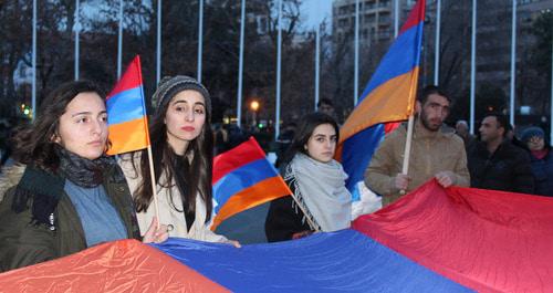 Митинг против территориальных уступок Азербайджану. Ереван, 26 февраля 2019 г. Фото Армине Мартиросян для "Кавказского узла"