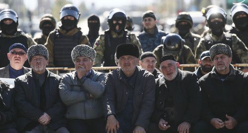 Митинг в Магасе. 7 октября 2018 г. Фото: REUTERS/Maxim Shemetov