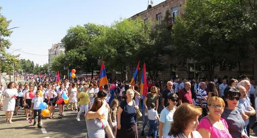 Шествие в День провозглашения республике в Степанакерте в 2 сентября 2018 года. Фото Алварда Григоряна для "Кавказского узла"