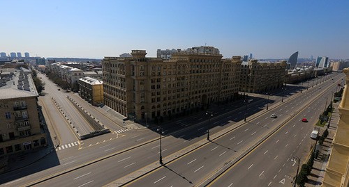 Пустые улицы Баку. Апрель 2020 г. Фото Азиза Каримова для "Кавказского узла"