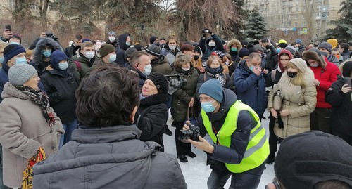 Митинг в сквере Волгограда. 23.01.21. Фото Татьяны Филимоновой для "Кавказского узла"