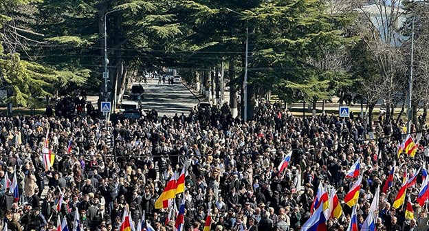 Митинг в Цхинвале. Март 2024 г. Фото: https://cominf.org