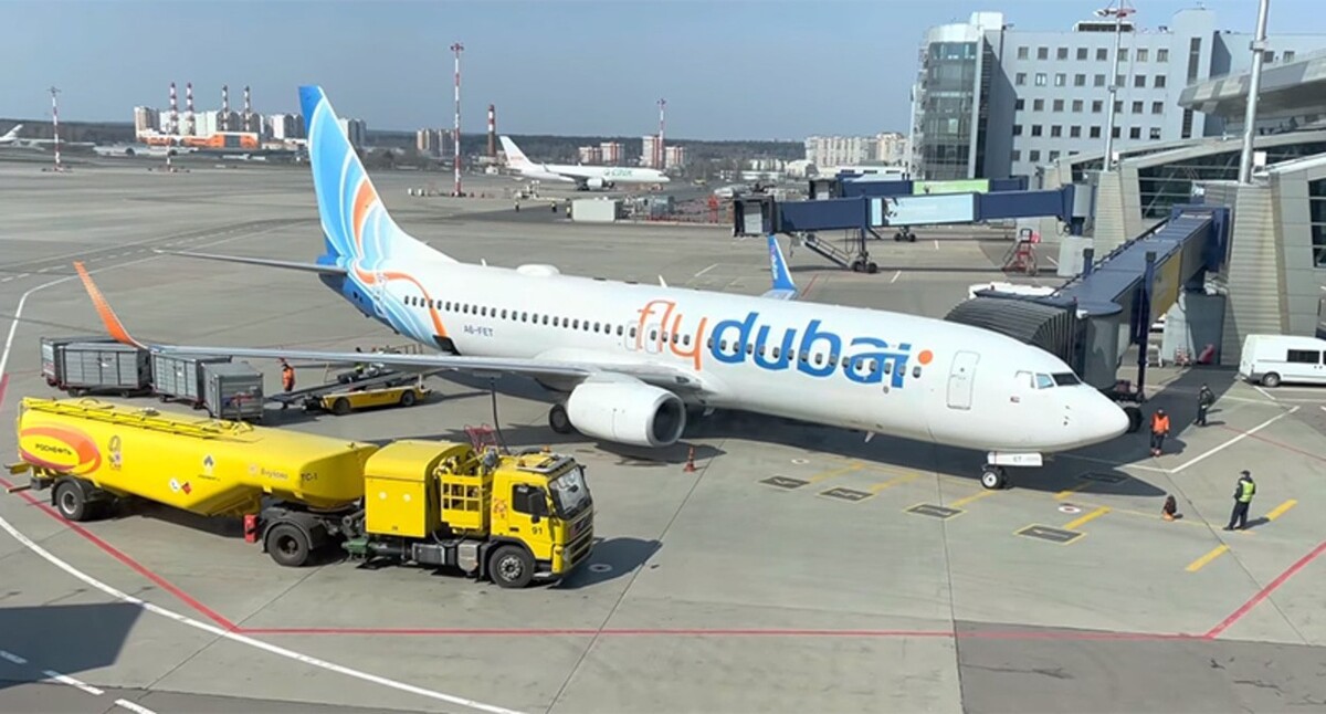 Самолет FlyDubai. Кадр из видео https://www.youtube.com/watch?v=2zmxKxGbIS4