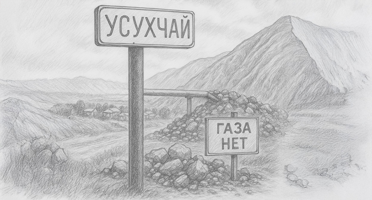 Село Усухчай. Иллюстрация создана «Кавказским узлом» с помощью ИИ в программе Copilot